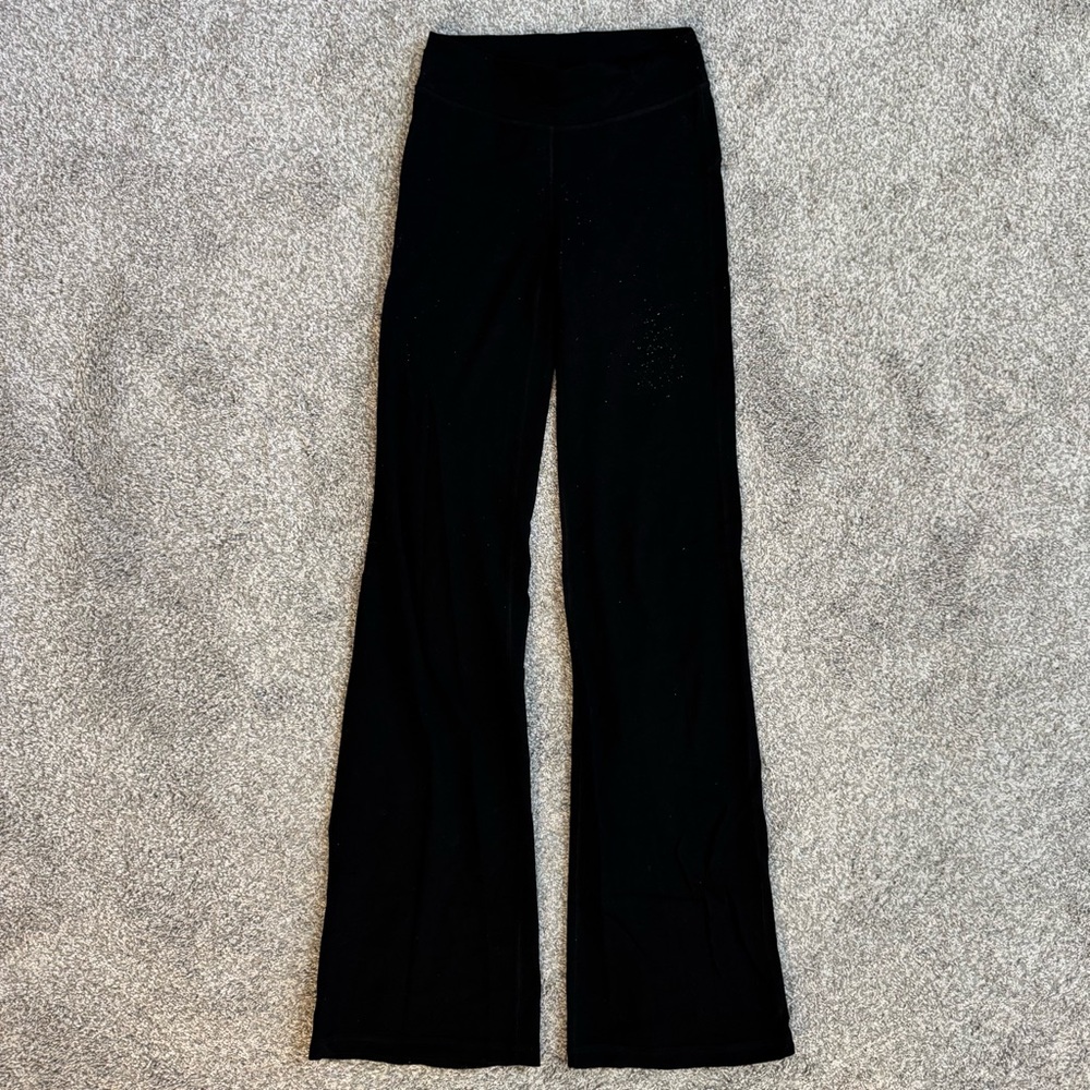 Aeropostale LLD Women’s Size XS Flared Black Low Rise 22x32 Stretch Leggings